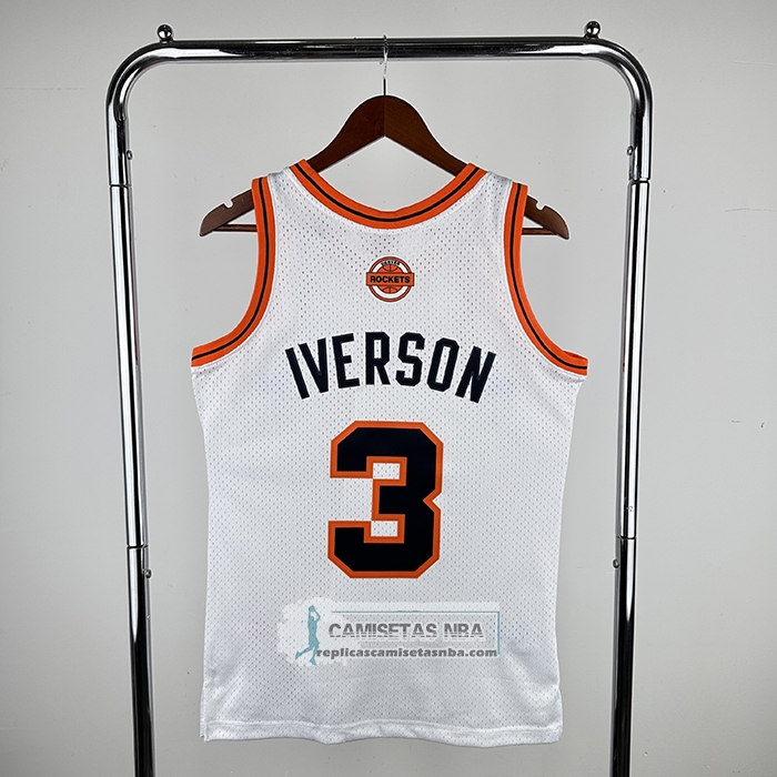 Camiseta Denver Nuggets Allen Iverson NO 3 Mitchell & Ness 2006-07 Blanco1